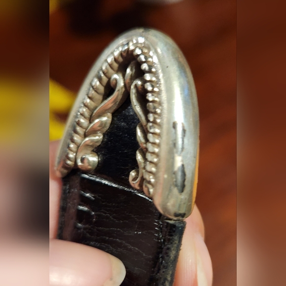 Brighton Elegant Black/Brown Reversible Belt with Silver Accents size L - Picture 10 of 13